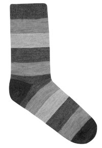 Normani 6 PAAR ALPAKA BREITGESTREIFT - Socken - anthrazit anthrazit marine
