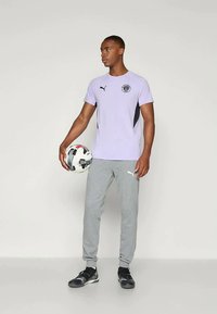 Puma FCSP EVOSTRIPE TEE - Nyomott mintás póló - vivid violet/black