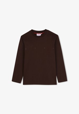 HUGO Kids, LONG SLEEVE T-SHIRT - Langærmet T-shirt - chicory coffee