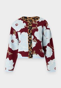 PURPLE POPPY CARDIGAN - Cardigan - bordeaux/light blue