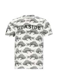 Unselected, white fish skeleton