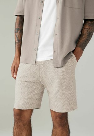 Next TEXTURED ZIG ZAG REGULAR FIT - Shorts - neutral