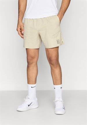 NIKECOURT ADVANTAGE SHORT PRINT - Pantaloncini sportivi - desert khaki/black