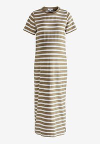 Next STRIPE  REGULAR FIT - Svetríkové šaty - neutral