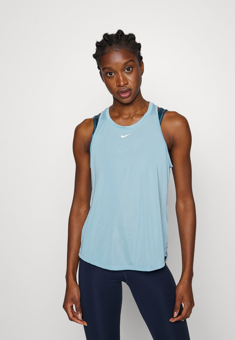 Nike Performance ONE TANK - Top - worn blue/white