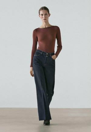 FLARED HIGH-WAIST  - Jeans Straight Leg - dark blue