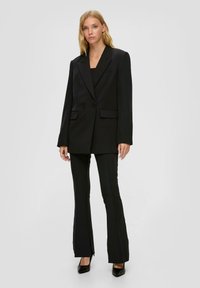 QS MIT PATTENTASCHEN - Halflange jas - schwarz