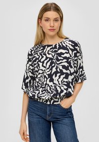 s.Oliver - MIT GESMOKTEM BUND - Bluse - navy Thumbnail-Bild 1