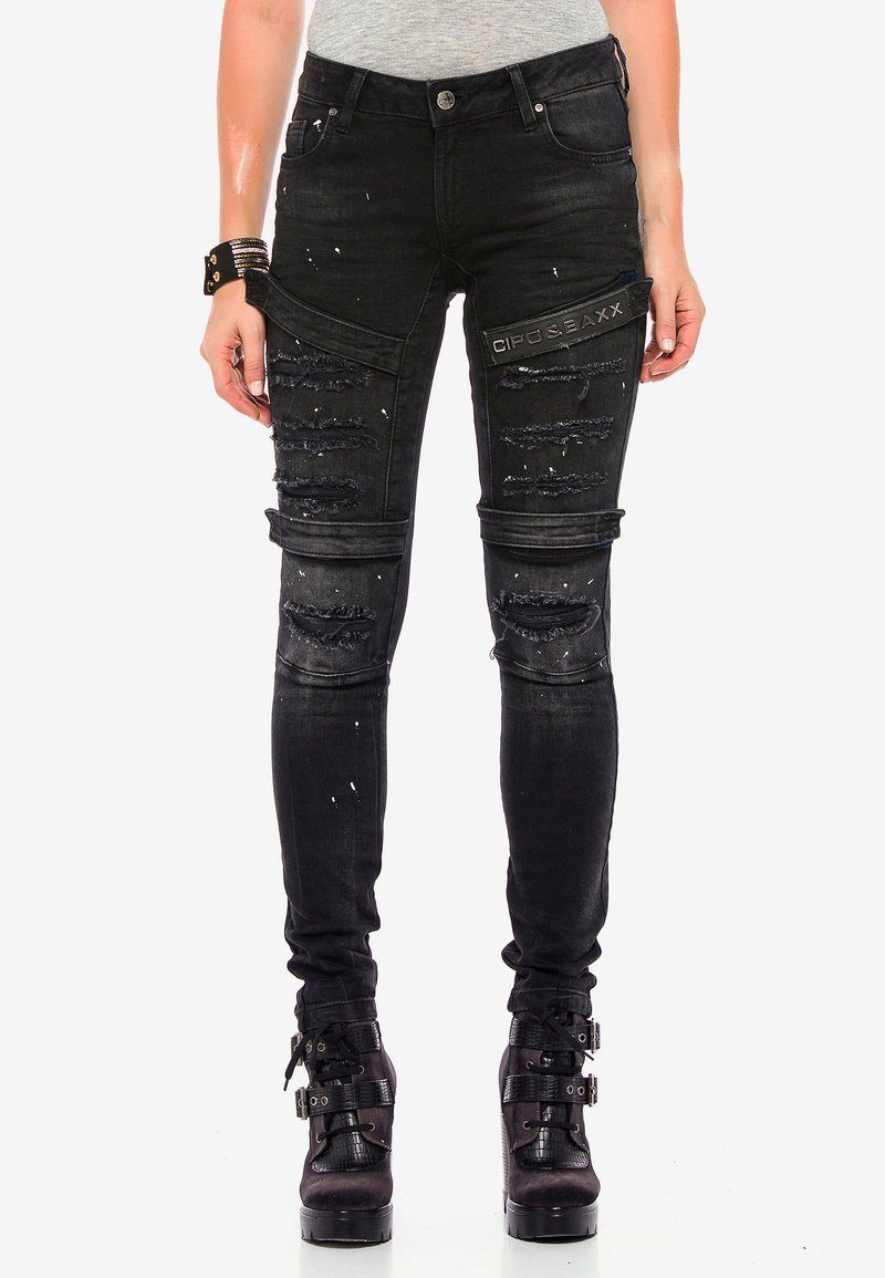 Cipo & Baxx Slim fit jeans - schwarz