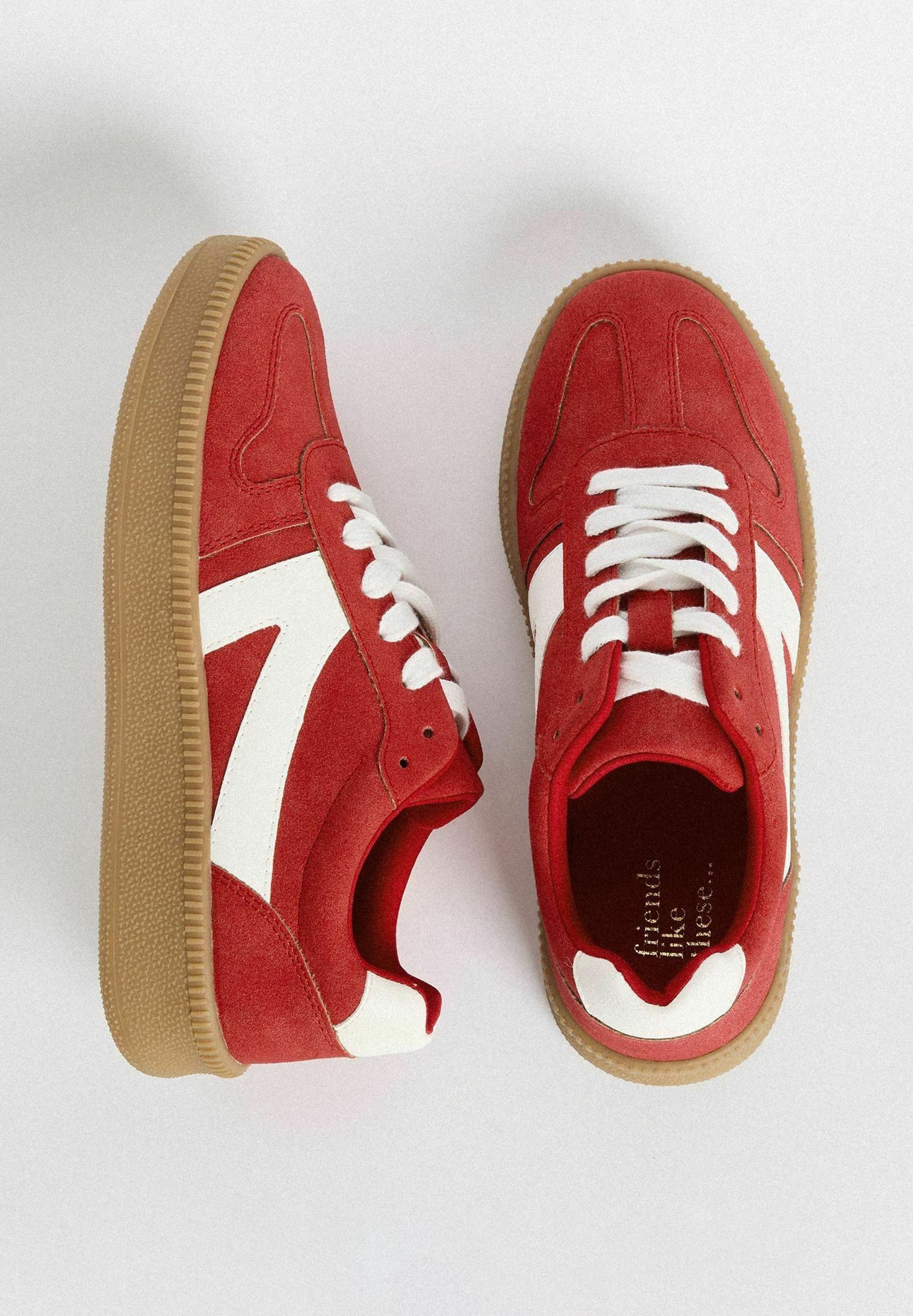retro red sneakers