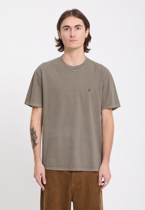 Volcom, TEE SOLID STONE EMB - T-shirt imprimé - earth