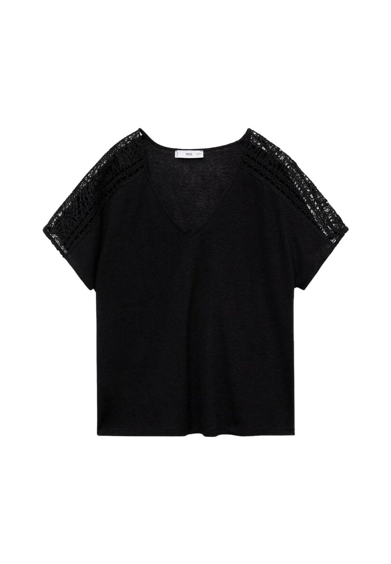 Mango T-shirt print zwart Mango T-shirt print zwart