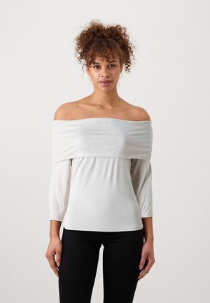 VMREGITZE 3/4 OFF SHOULDER - Langærmet T-shirt - silver gray