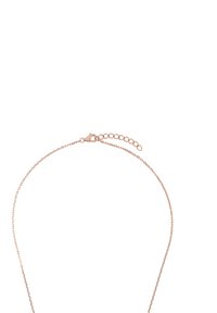 Roséguldhalsband med en delikat kedja, en liten karbinlås och justerbar längd med förlängningslänkar för bättre passform.