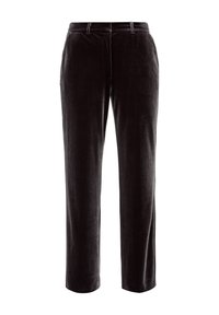 s.Oliver BLACK LABEL REGULAR MIT WIDE LEG - Stoffhose - dunkelgrau