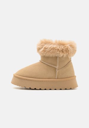 LEATHER - Plateaustiefelette - beige