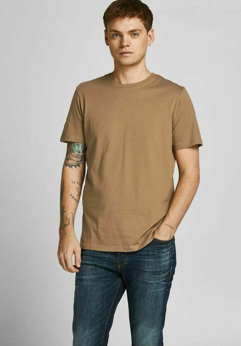 Jack & Jones - TEE O-NECK NOOS - Pamata T-krekls - malt ball, Palielināt