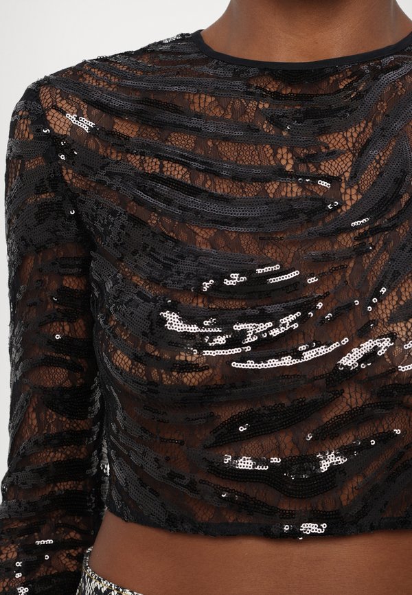 CROP PAILLETTES TIGER - Long sleeved top4