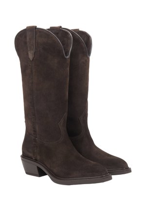 Bottes de cowboy / motard - dark brown