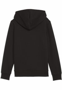 Juoda gobtuvas su raišteliu, su gipiūrinėmis rankovėmis ir apatine dalimi, pasižymintis lygiu audinio tekstūra ir švariu dizainu, be matomų logotipų ar raštų.