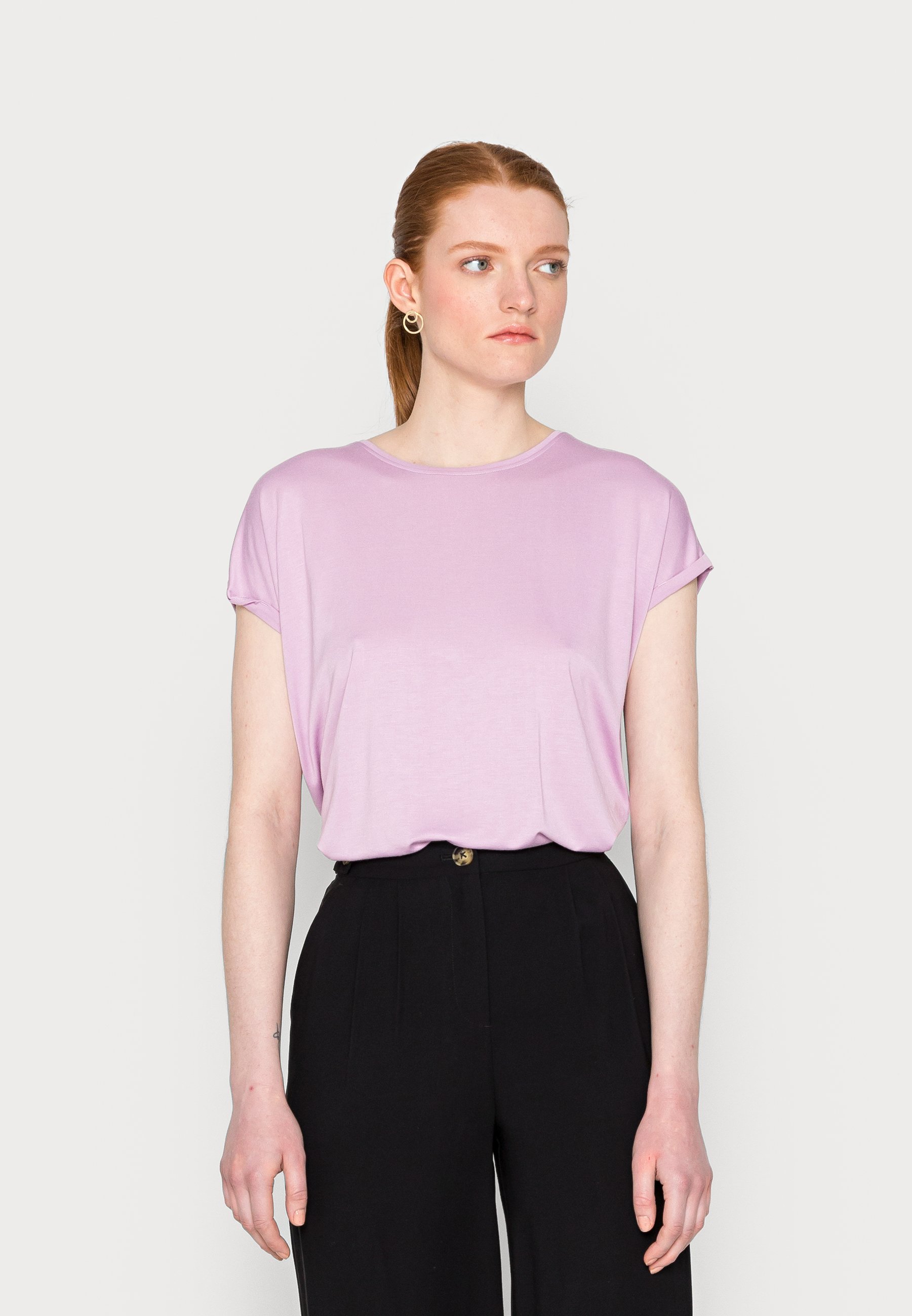TOM TAILOR DENIM FLUENT - T-shirt basic - soft mauve/malva - Zalando.it