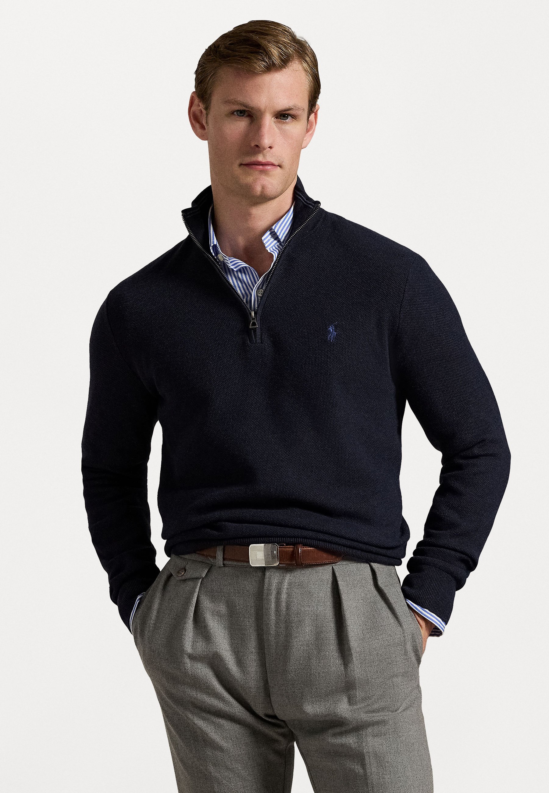 【美品】POLO Ralph Lauren ジップアップ ニット M ネイビー s-l400.jpg