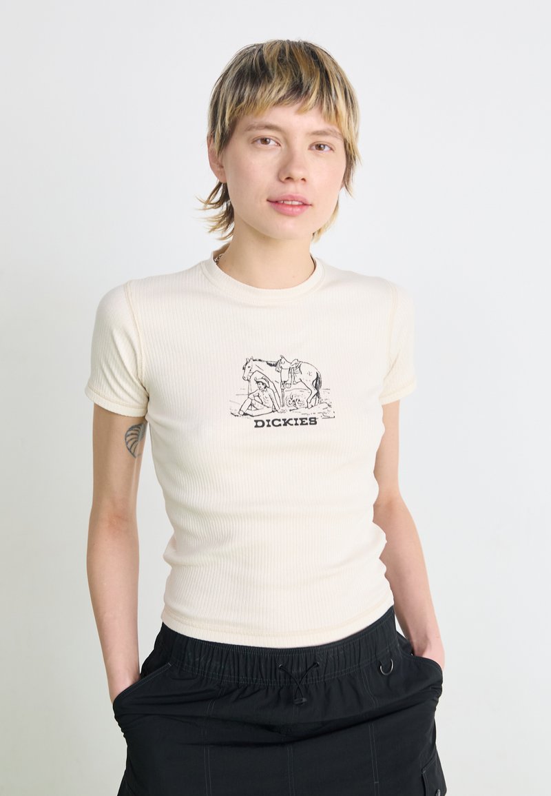 Dickies COMPANION CENTER LOGO TEE - Triko s potiskem - whitecap gray