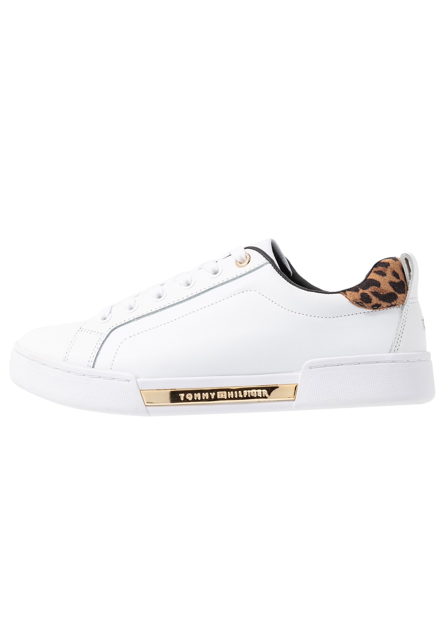 tommy hilfiger branded leo print sneakers