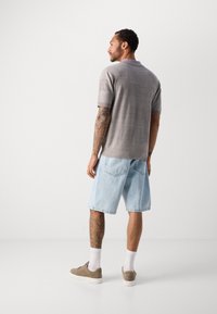 Scotch & Soda TONE ON TONE STRIPED REGULAR FIT - Poloshirt - grey melange