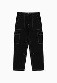 Bershka Tygbyxor - black