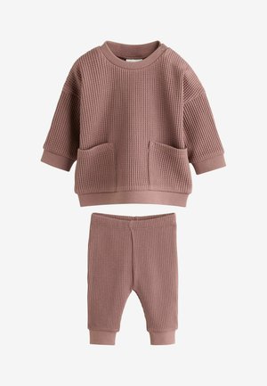 Next, REGULAR FIT - TEXTURED TOP AND LEGGING BABY SET - Tracksuit - brown