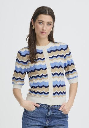 BYMMORLA SS - Cardigan - della robbia blue zig zag