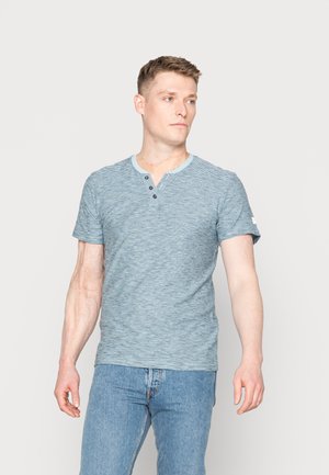 STRIPED SERAFINO - T-shirt con stampa - calm cloud navy