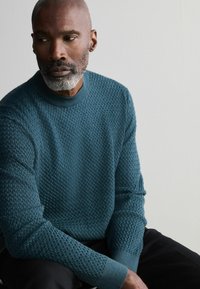 Next REGULAR FIT SIGNATURE  TEXTURED CREW - Trui - green