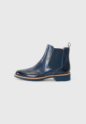 SELINA - Classic ankle boots - navy/beige