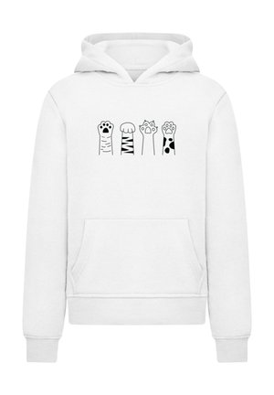 CAT PAWS - Hoodie - white