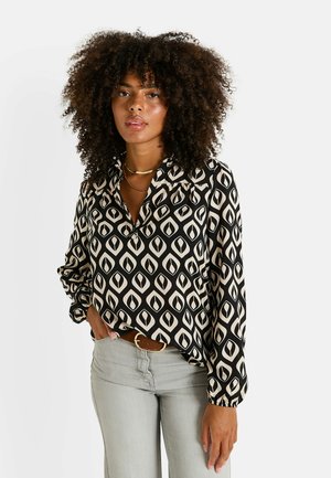 IMPRIMÉE À COL - Blouse - noir