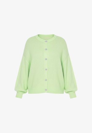Studio Untold, CARDIGAN, STRAIGHT SHAPE, CUDDLY KNIT - Cardigan - pastel green
