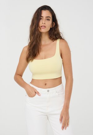 WITH SQUARE NECKLINE - Bustino - giallo chiaro