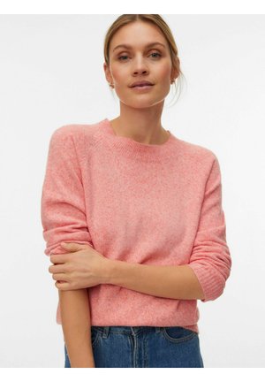 VMDOFFY O-NECK - Pullover - coral paradise