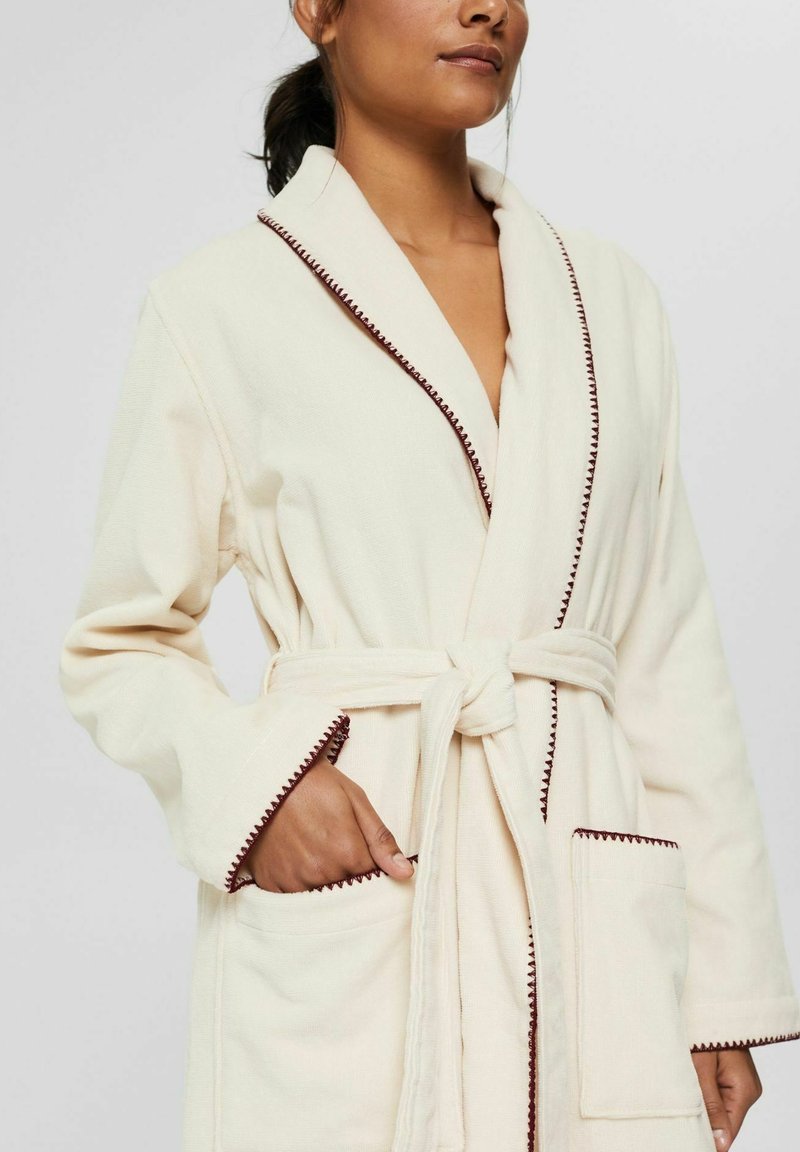 Damen Nachthemden | Esprit MIT BESTICKTEN KANTEN Bademantel sand/beige - EM49754 Damen Nachthemden | Esprit MIT BESTICKTEN KANTEN Bademantel sand/beige - EM49754