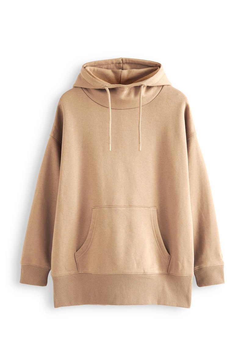 Next LONGLINE OVERHEAD HOODIE Jersey con capucha brown/marrón