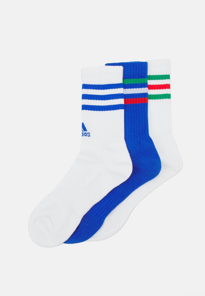 adidas Performance UNISEX 3 PACK - Träningssockor - white/blue/white/green