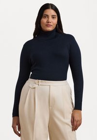 Lauren Ralph Lauren Woman SILK BLEND TURTLENECK SWEATER - Džemper - navy