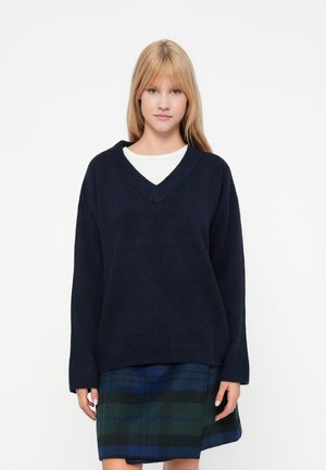 V NECK - Džemperis - navy uniform