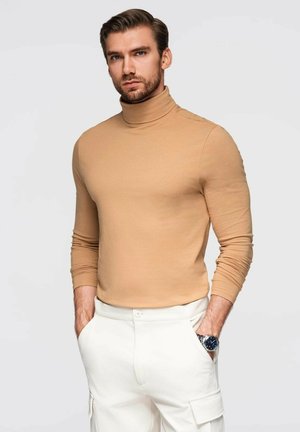 TURTLENECK - Maglietta a manica lunga - light brown