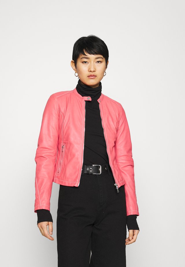 EMELLIE - Leather jacket - coral