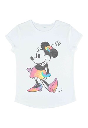 Disney MICKEY CLASSIC TIE DYE MINNIE - T-shirt imprimé - white