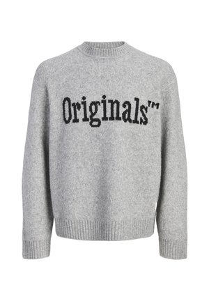 Jack & Jones, JORMONTREAL KNIT OLLIE CN JAQUARD LN - Pullover - light grey melange