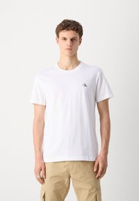 Calvin Klein Jeans MONOLOGO 2 PACK - Pamata T-krekls - travertine/bright white